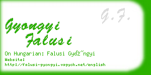 gyongyi falusi business card